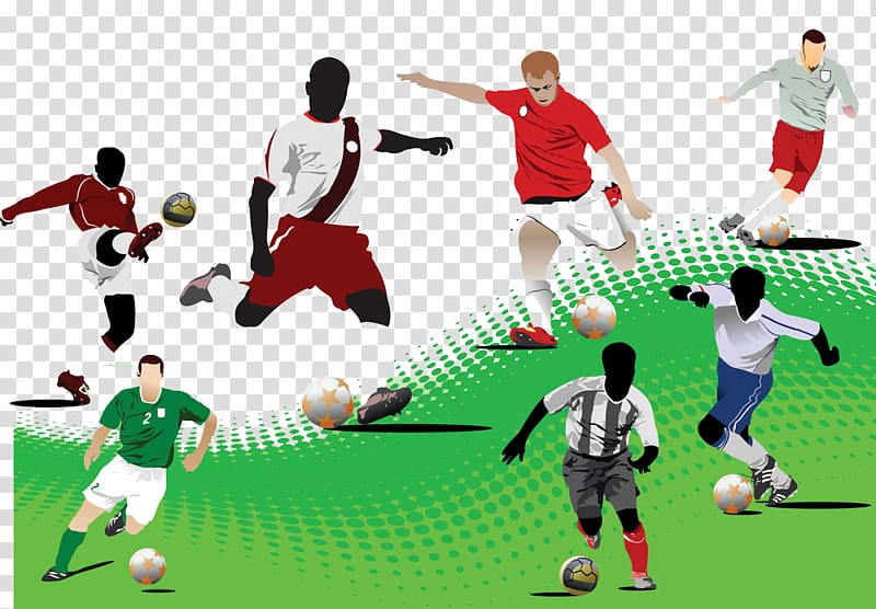 Campeonato Brasileiro Sxe9rie A Football player Euclidean Illustration, Man playing soccer transparent background PNG clipart