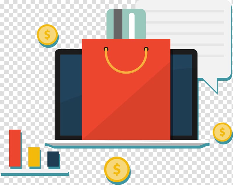 Flat design , Online shopping illustration transparent background PNG clipart