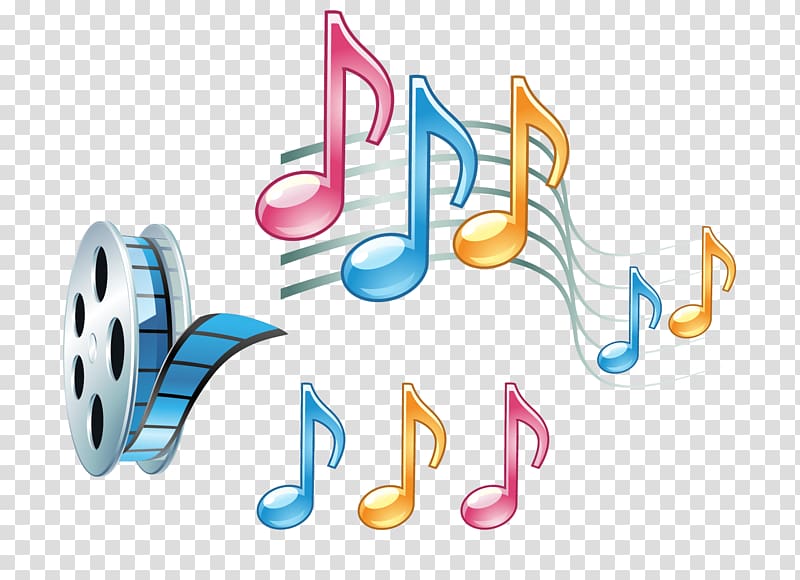 Musical note Staff Icon, Videotape notes material transparent background PNG clipart