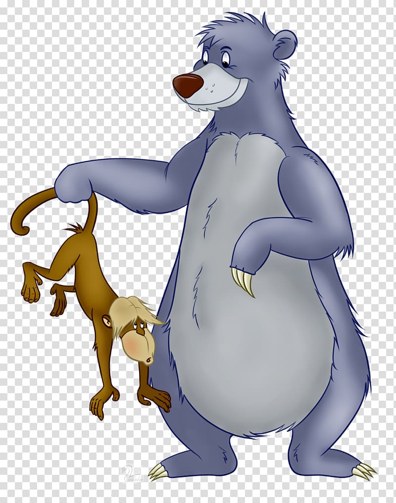 Baloo the Bear from Jungle Book, The Jungle Book Baloo Bagheera Shere Khan Mowgli, the jungle book transparent background PNG clipart