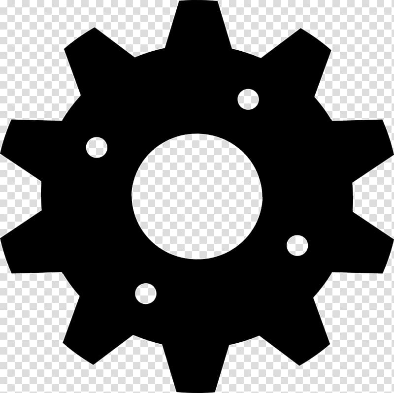 Black gear Computer Icons , gear transparent background PNG clipart