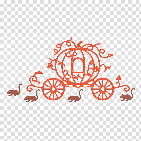 Cinderella Carriage Pumpkin Horse-drawn vehicle , Cartoon pumpkins, carriages and mice transparent background PNG clipart
