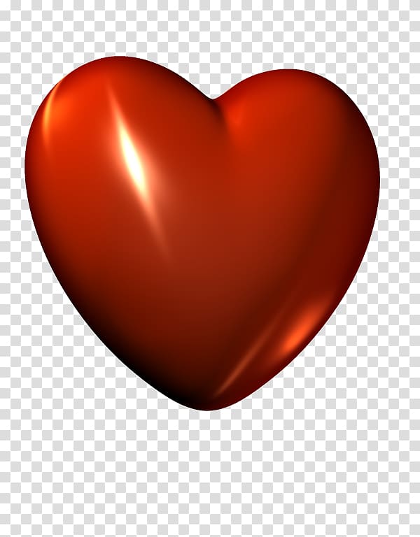 Heart Three-dimensional space, 3D Red Heart File transparent background PNG clipart