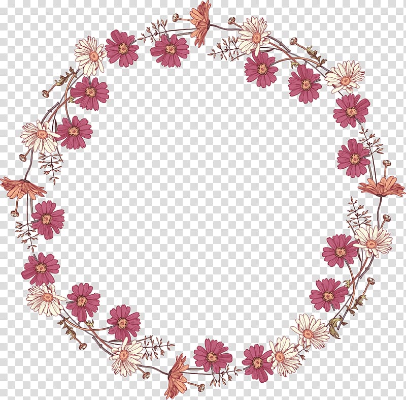 red and fresh flowers border texture transparent background PNG clipart