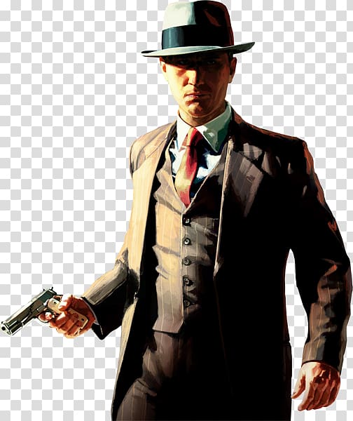 L.A. Noire Video game Rockstar Games Cole Phelps PlayStation 3, Mafia transparent background PNG clipart