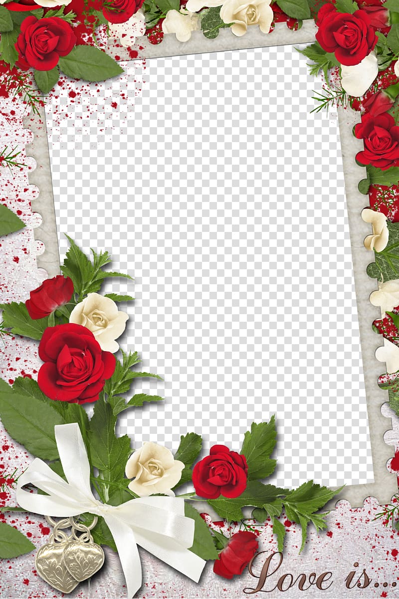 beautiful flowers border frame transparent background PNG clipart