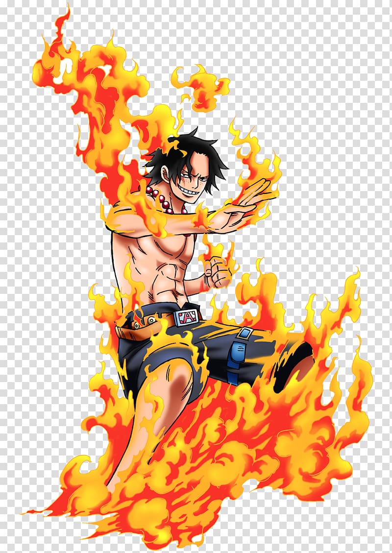 male character , Portgas D. Ace Monkey D. Luffy One Piece: Romance Dawn Akainu Edward Newgate, ace card transparent background PNG clipart