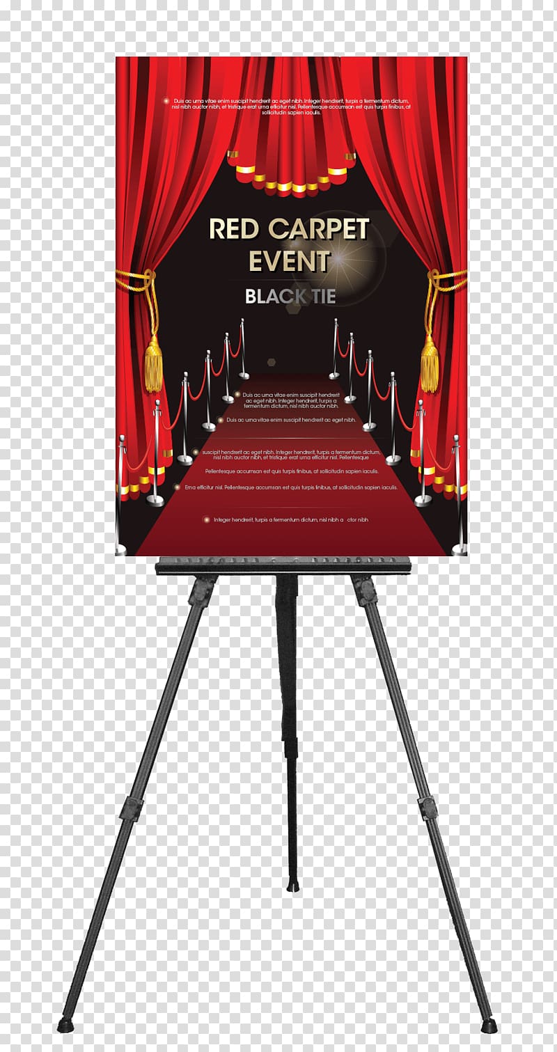 Poster artist Easel Step and repeat Red carpet, posters transparent background PNG clipart
