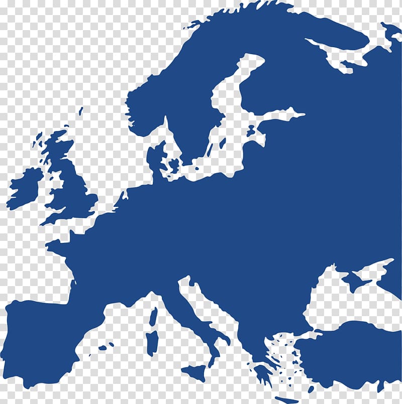 blue map , Europe Blank map Black and white World map, europe transparent background PNG clipart