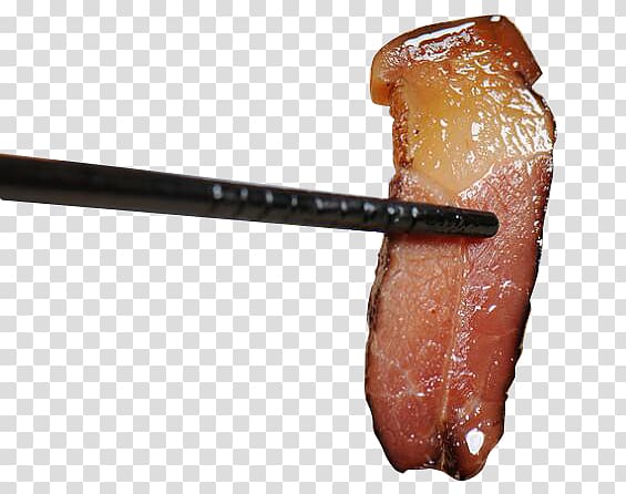 Chinese sausage Curing Smoking Meat, Chopsticks folder bacon transparent background PNG clipart