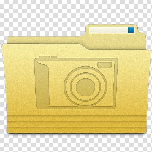 yellow camera folder icon, rectangle yellow, Folders Folder transparent background PNG clipart