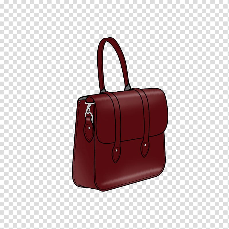 Handbag Baggage Hand luggage Leather, oxblood red transparent background PNG clipart