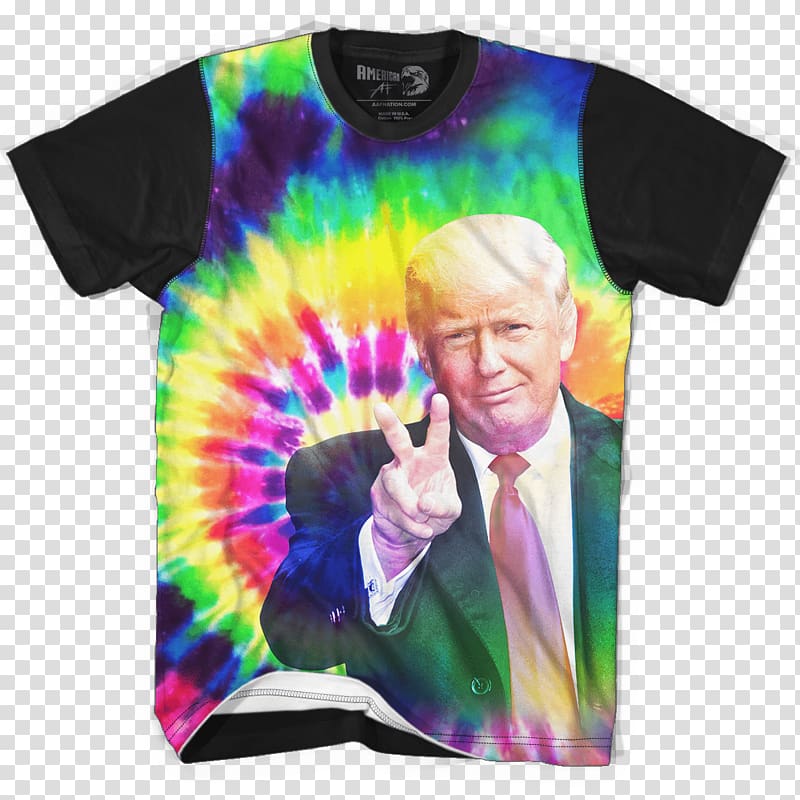 T-shirt Donald Trump Tie-dye United States, T-shirt transparent background PNG clipart