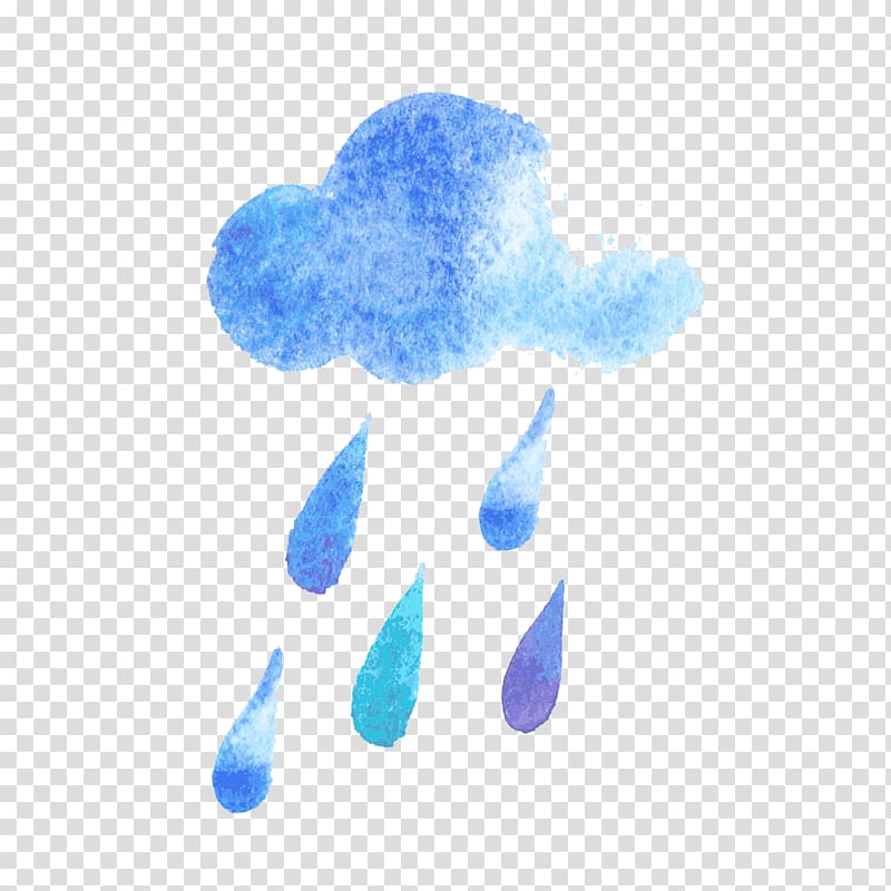 Cloud Cartoon, Clouds and raindrops transparent background PNG clipart