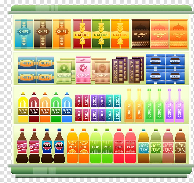 Supermarket Shelf Grocery store , Free Grocery transparent background PNG clipart