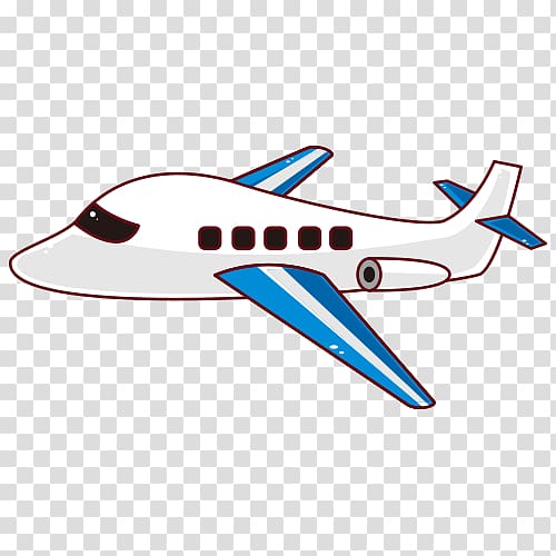 white and blue airplane illustration, Airplane Cartoon, Cartoon airplane transparent background PNG clipart