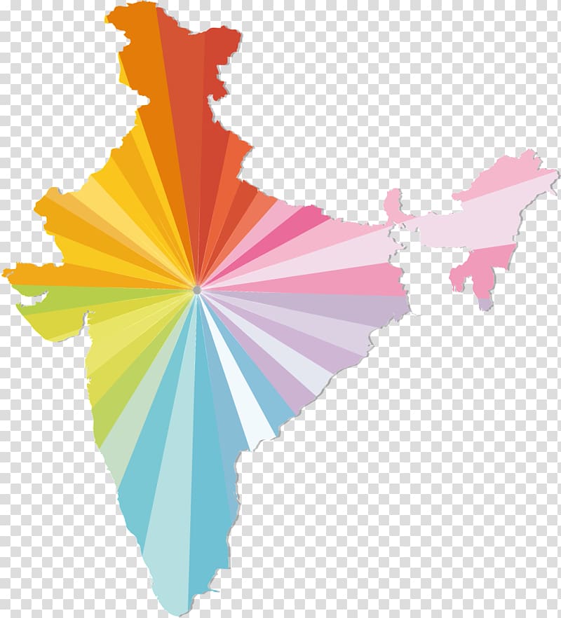 States and territories of India Map, India transparent background PNG clipart