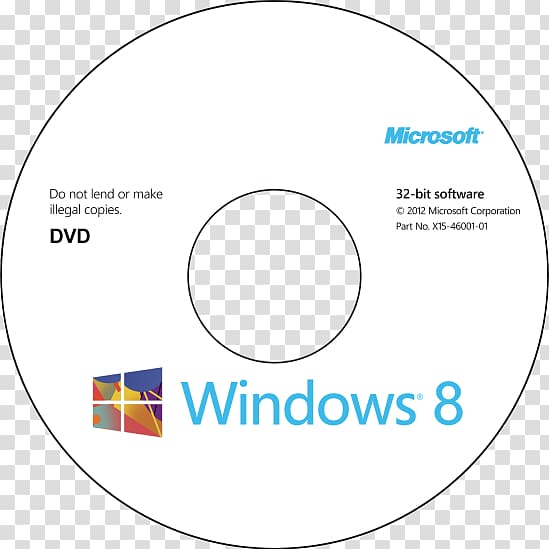 Windows 8.1 Compact disc x86-64 64-bit computing, windows 10 dvd cover transparent background PNG clipart