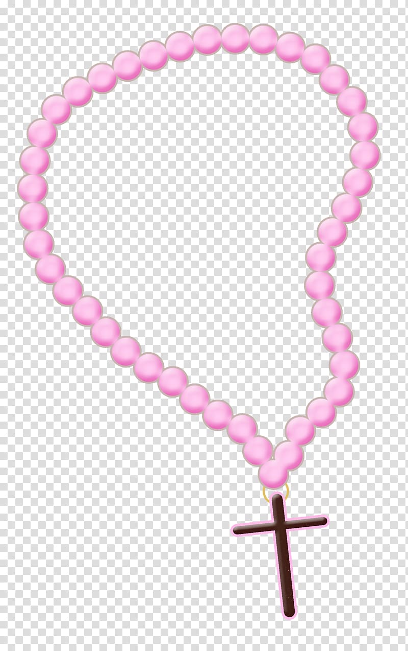 pink rosary illustration, Paper First Communion Baptism Eucharist , comunion transparent background PNG clipart
