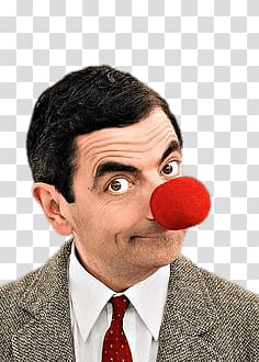Mr. Bean illustration, Mr Bean Red Nose transparent background PNG clipart