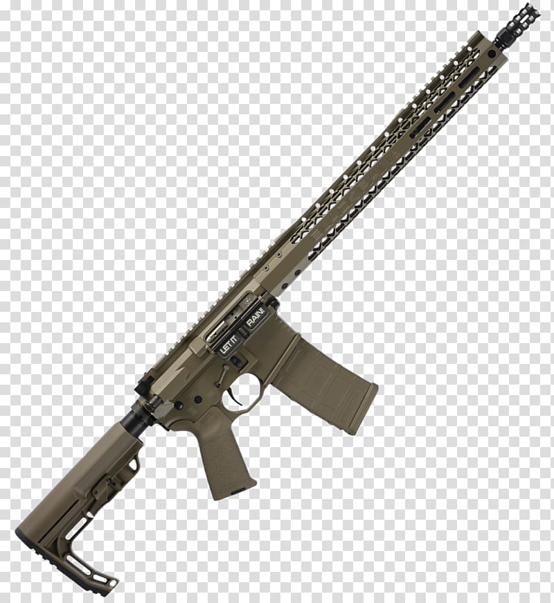 LWRC International AR-15 style rifle 5.56×45mm NATO .223 Remington, assault rifle transparent background PNG clipart