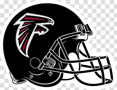 black helmet illustration, Atlanta Falcons Black Helmet Sticker transparent background PNG clipart