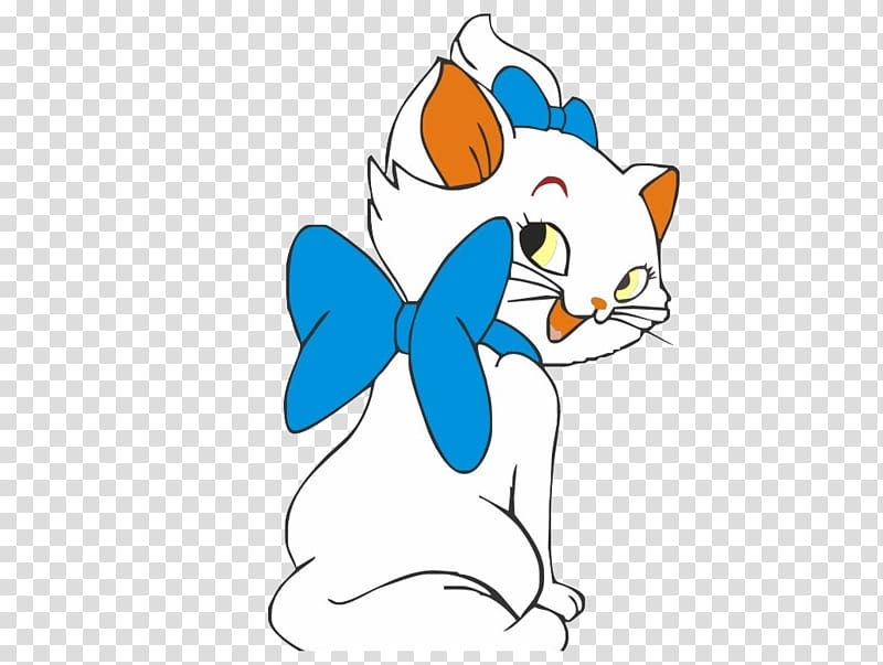 Kitten Whiskers Cat Cartoon , Wearing a blue bow cartoon cat transparent background PNG clipart