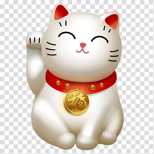 Cat Maneki-neko Luck , lucky money transparent background PNG clipart