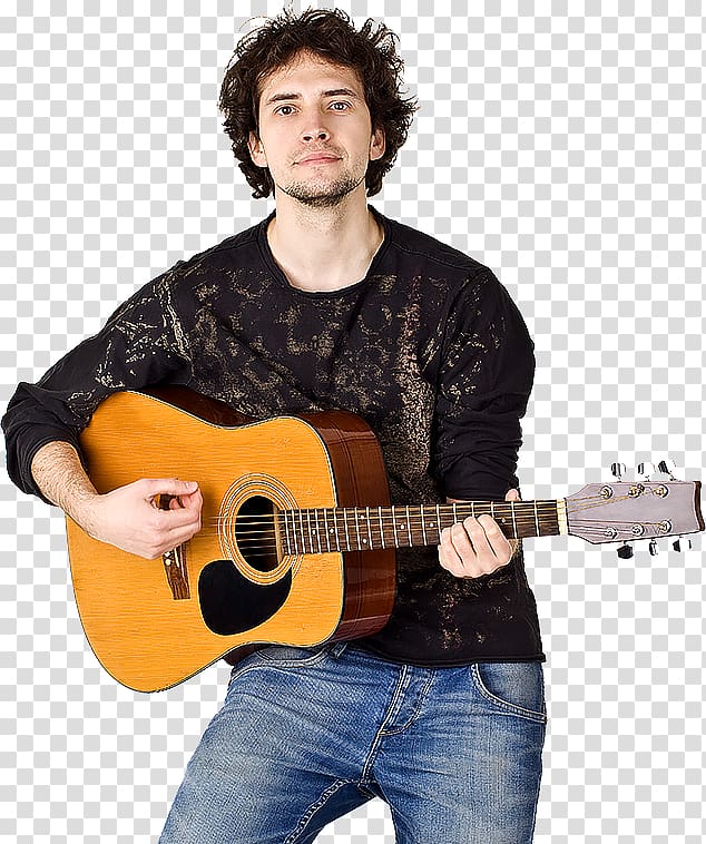 Acoustic guitar Acoustic-electric guitar Tiple Cavaquinho, Man Playing guitar transparent background PNG clipart