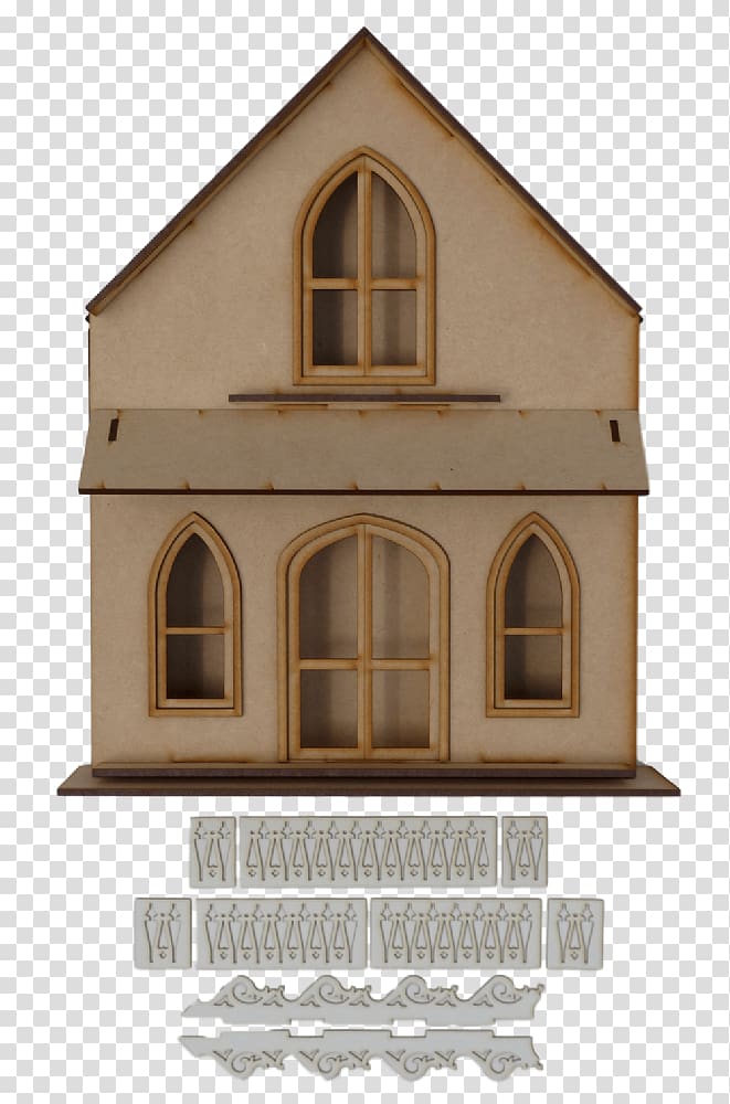 Cottage Gingerbread house Window Building, shadow box transparent background PNG clipart