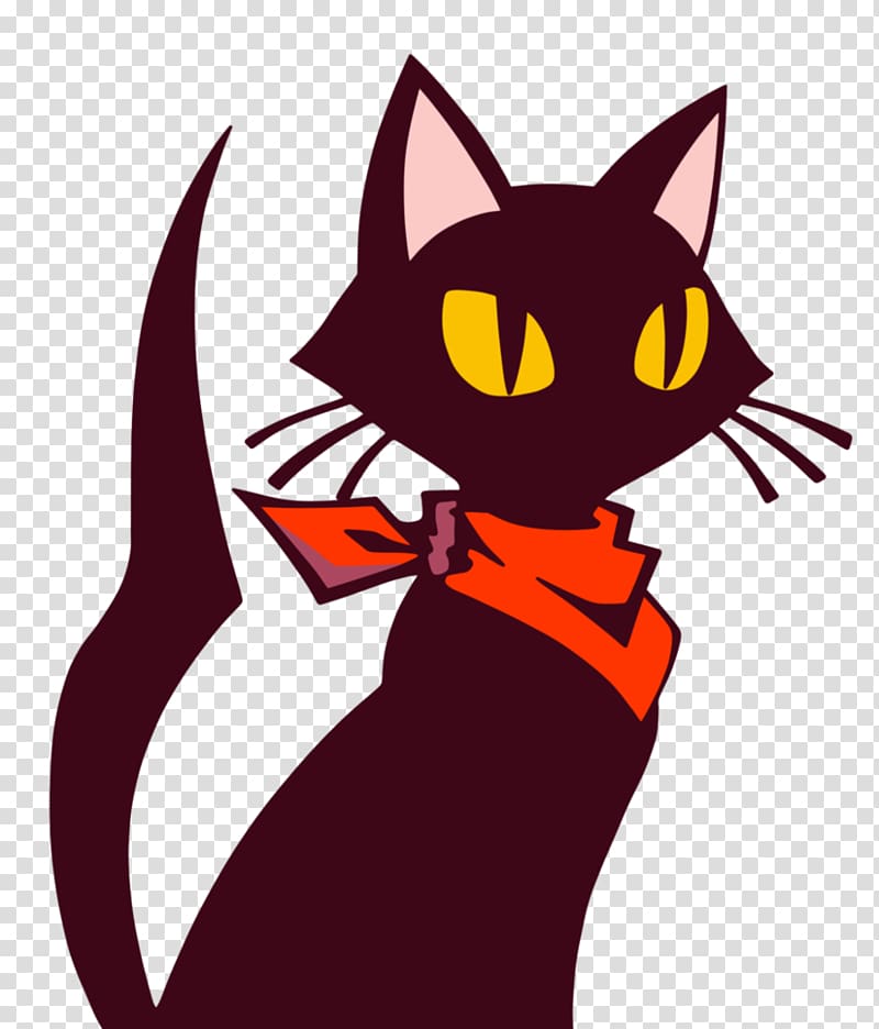Ghost Trick: Phantom Detective Kitten Black cat Sissel Persian cat, kitten transparent background PNG clipart
