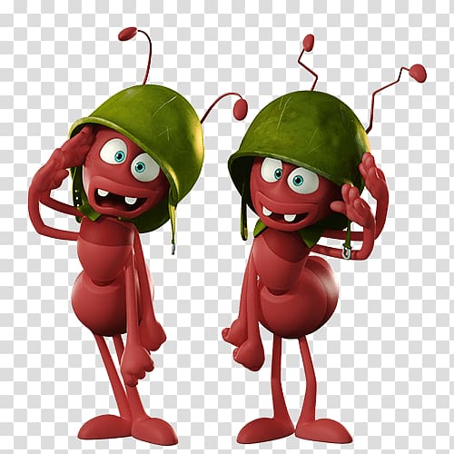 two soldier ants , Ants Arnie and Barney Saluting transparent background PNG clipart