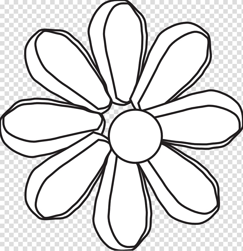 Black and white Petal Flower Monochrome , Hippy Bus Black and White transparent background PNG clipart