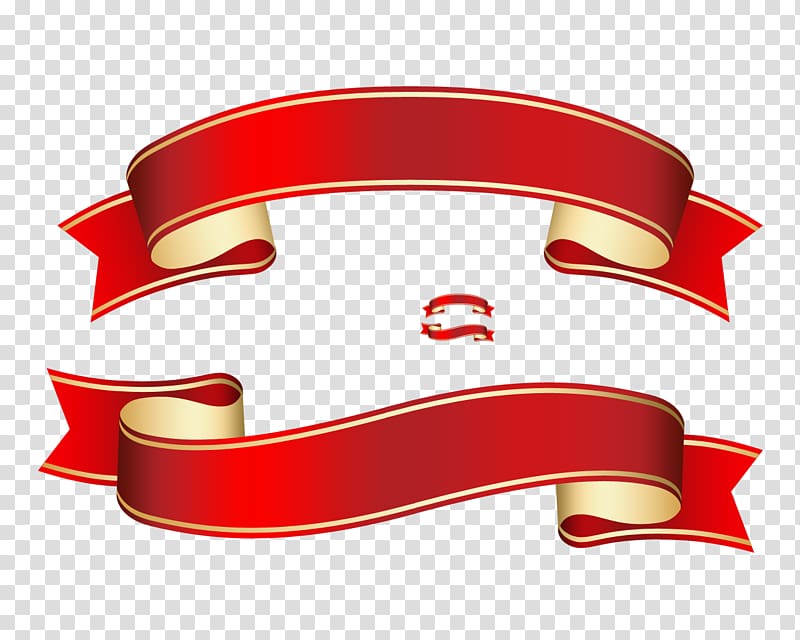 Paper Ribbon Banner , Red band transparent background PNG clipart