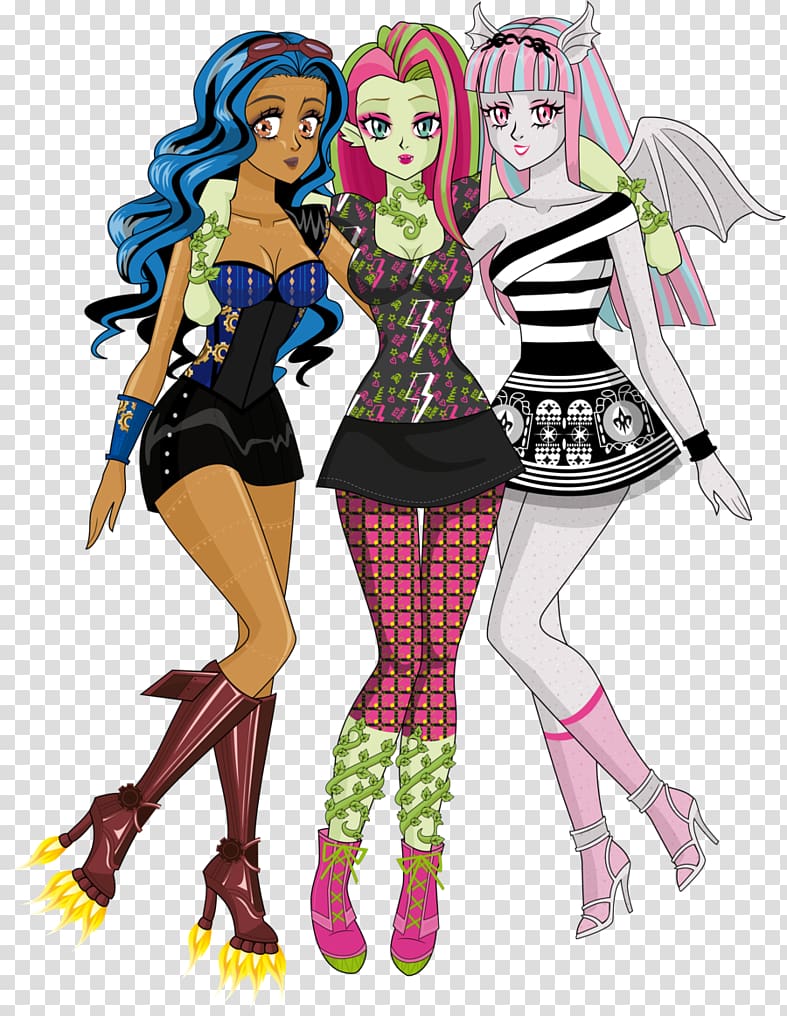 Monster High Cleo DeNile Clawdeen Wolf Doll, doll transparent background PNG clipart