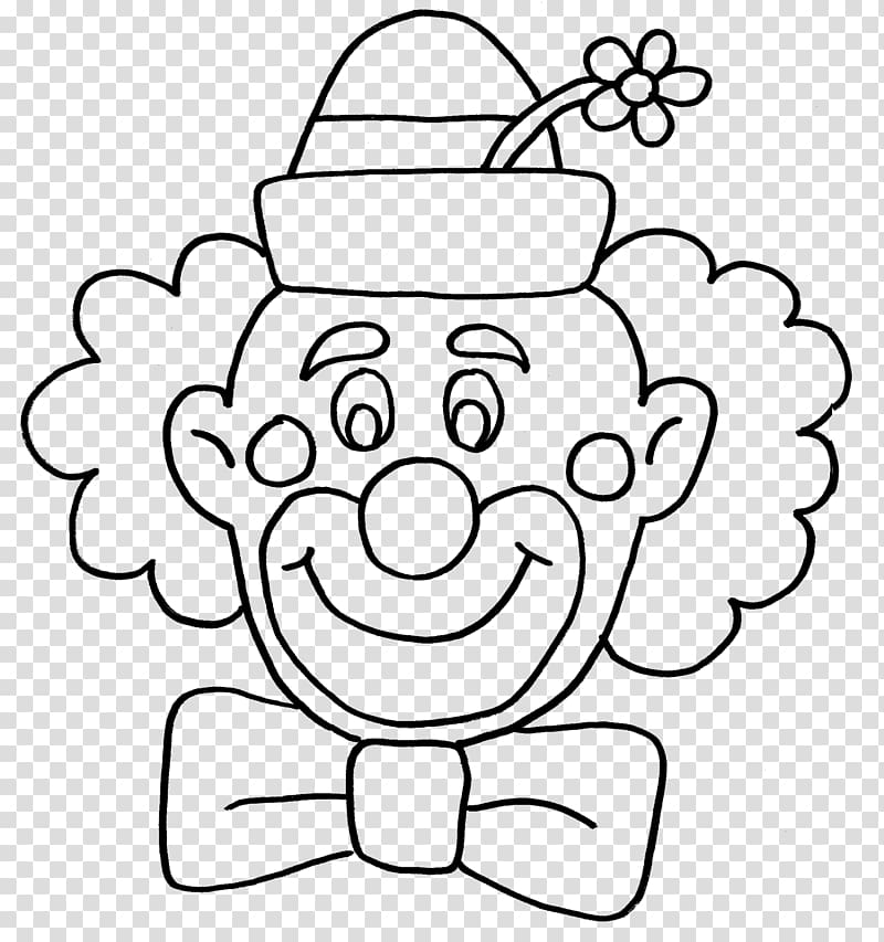 Coloring book Drawing Clown Circus Painting, clown transparent background PNG clipart