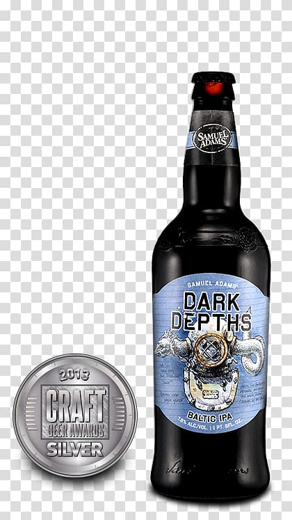 Stout Samuel Adams India pale ale Beer bottle, Dark Beer transparent background PNG clipart