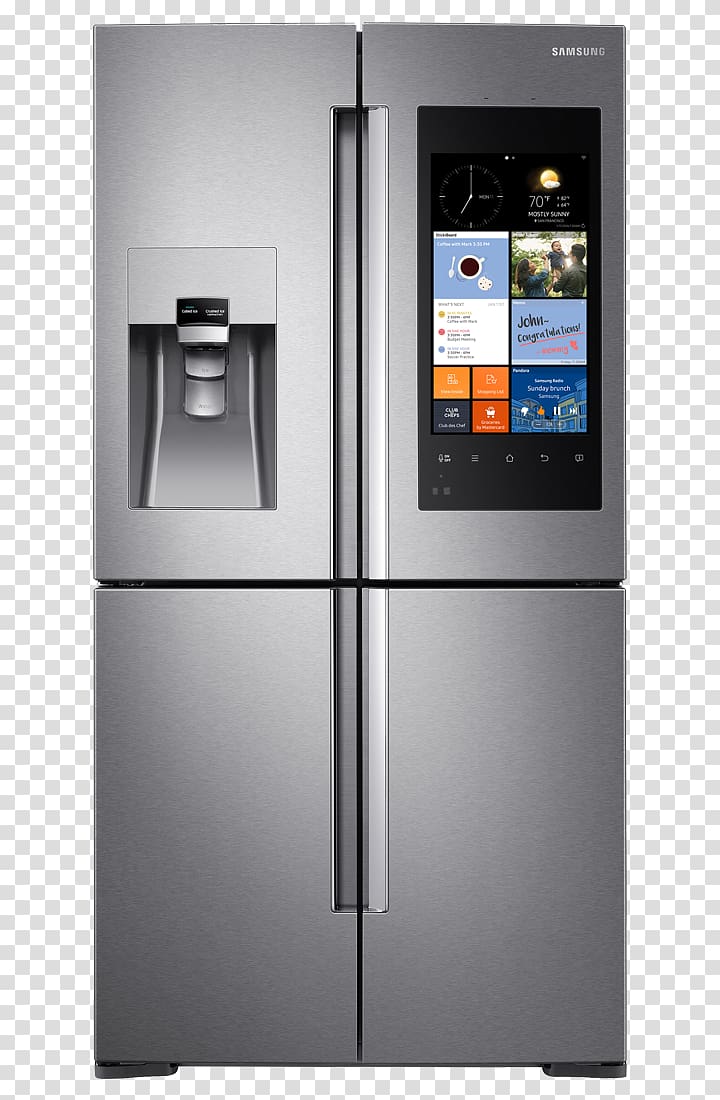 Refrigerator Samsung Family Hub RF56M9540 Samsung RF28M9580 Home appliance, household appliances transparent background PNG clipart