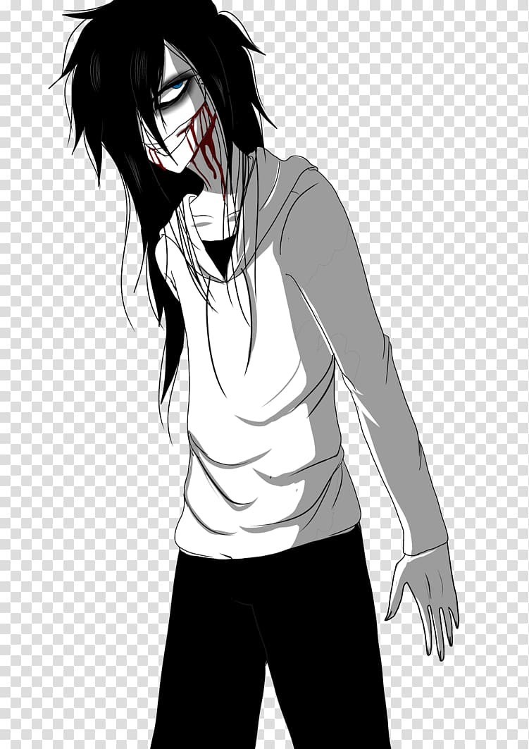 Jeff The Killer, creepypasta, Internet meme, black Hair, Fan art, internet,  anime, character, design, drawing