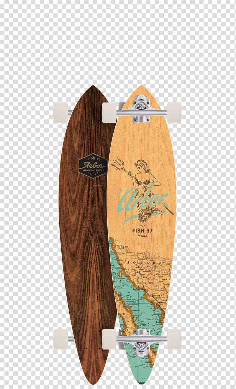 Arbor Axis Walnut Longboard Complete Skateboard Arbor Axis Bamboo Arbor Fish Koa, skateboard transparent background PNG clipart