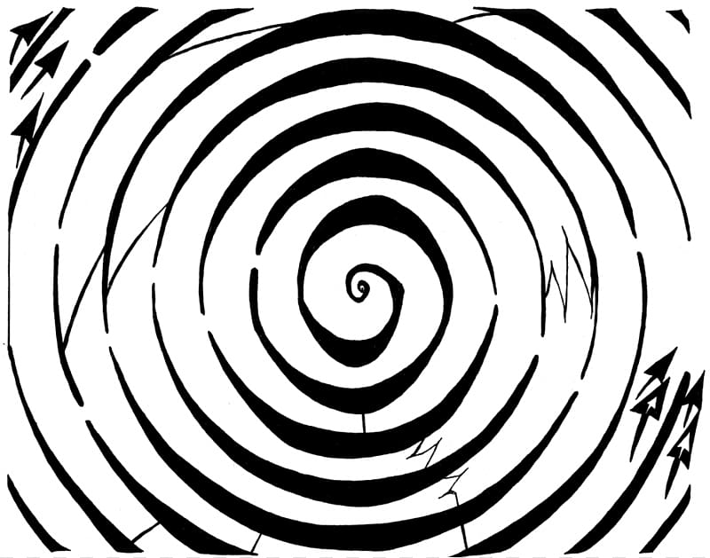 Maze Optical illusion Spiral Poster, Tiger Eye Drawing transparent background PNG clipart