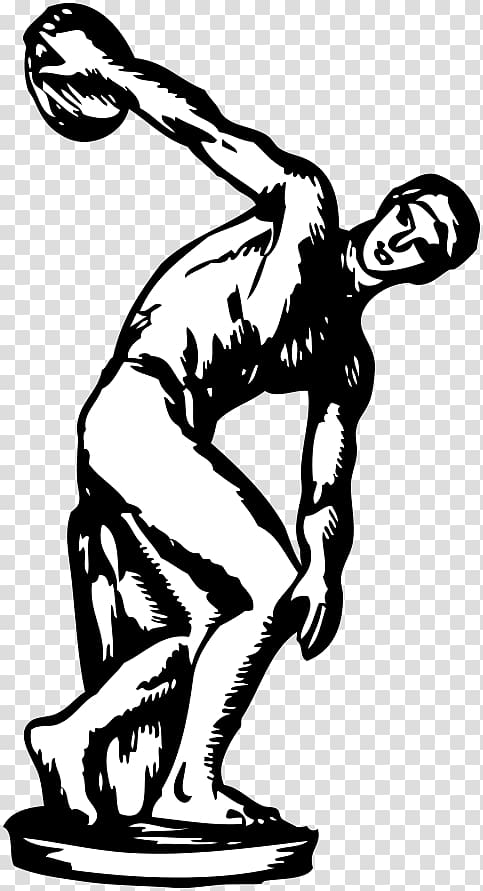 Discobolus Discus throw T-shirt Sport , discus throw transparent background PNG clipart