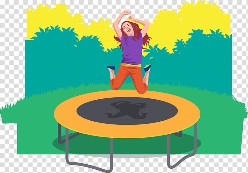 Trampoline Jumping Trampolining, People who jump trampoline transparent background PNG clipart