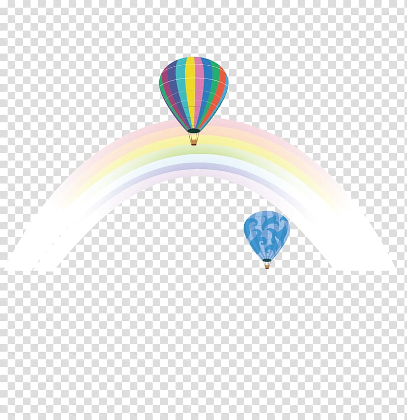 Hot air balloon Rainbow Color Euclidean , Seven colors of the rainbow and hot air balloons transparent background PNG clipart