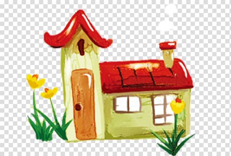 Poster Fukei Spring Cartoon Illustration, Braved the smoke house transparent background PNG clipart