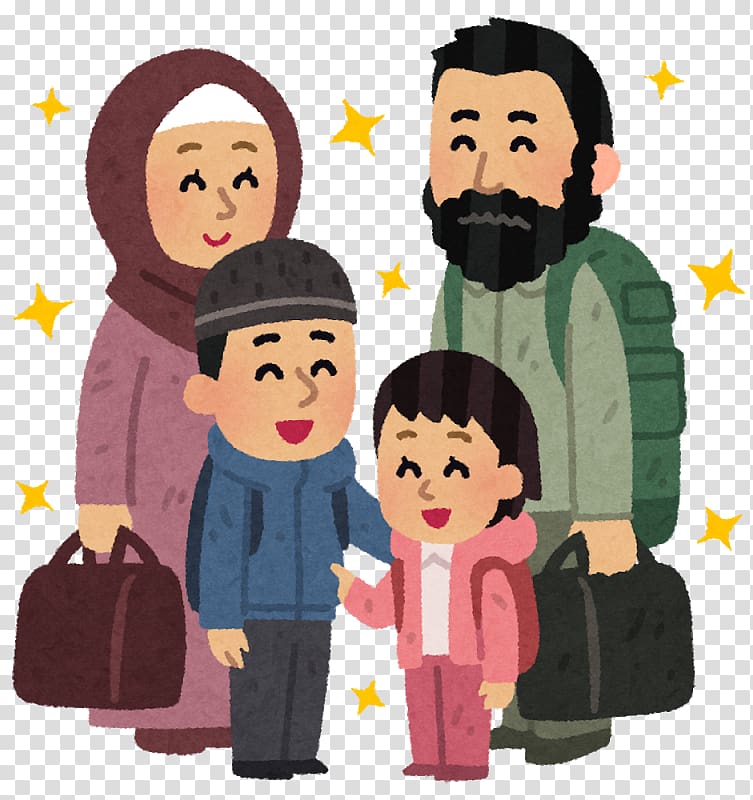 Takaaki Mitsuhashi Refugee いらすとや , FAMILY SMILING transparent background PNG clipart