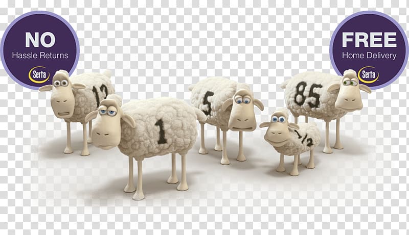 Counting sheep Serta Mattress Advertising, flyer mattresses transparent background PNG clipart