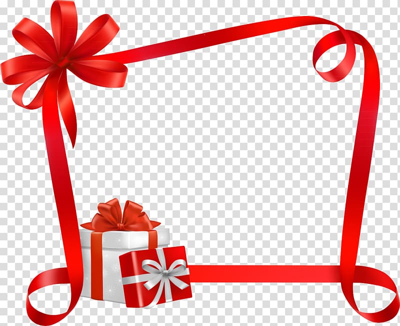 Christmas Ribbon Gift, gift transparent background PNG clipart
