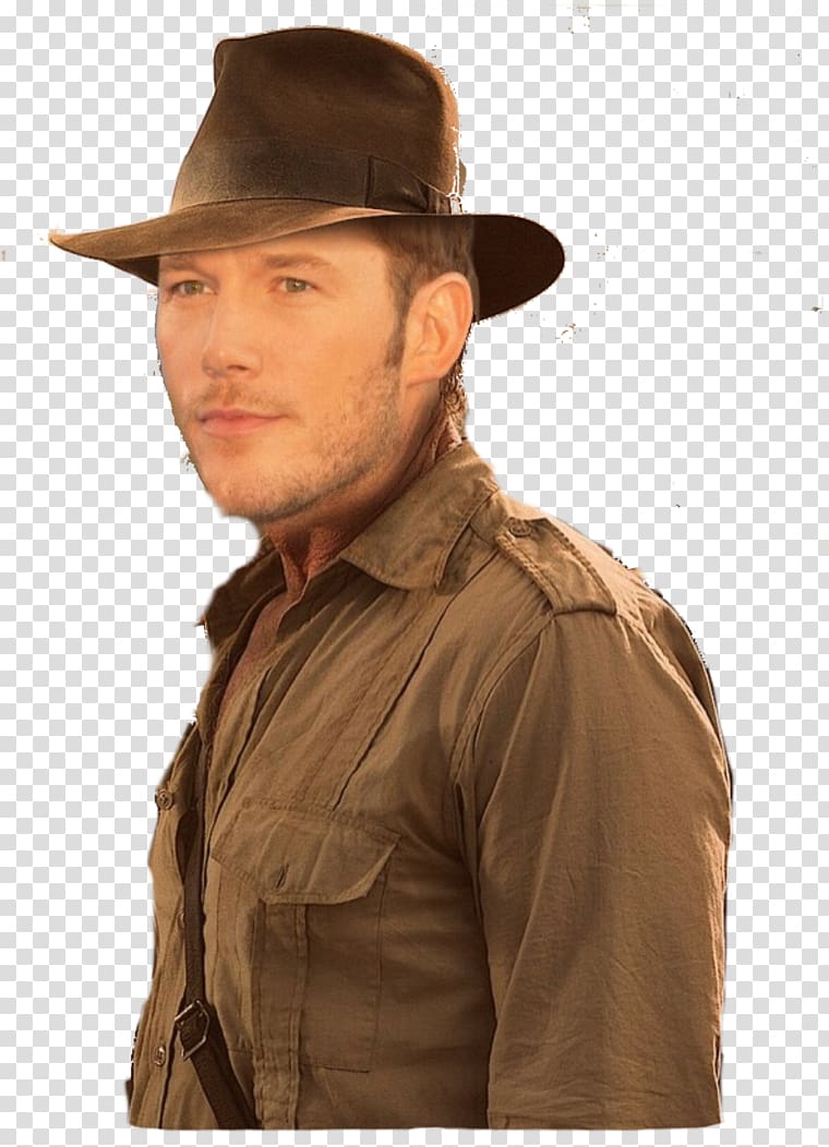 Harrison Ford Fedora Raiders of the Lost Ark, Chris Pratt transparent background PNG clipart