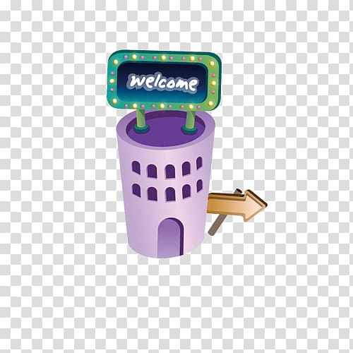 Icon, City gate tower transparent background PNG clipart